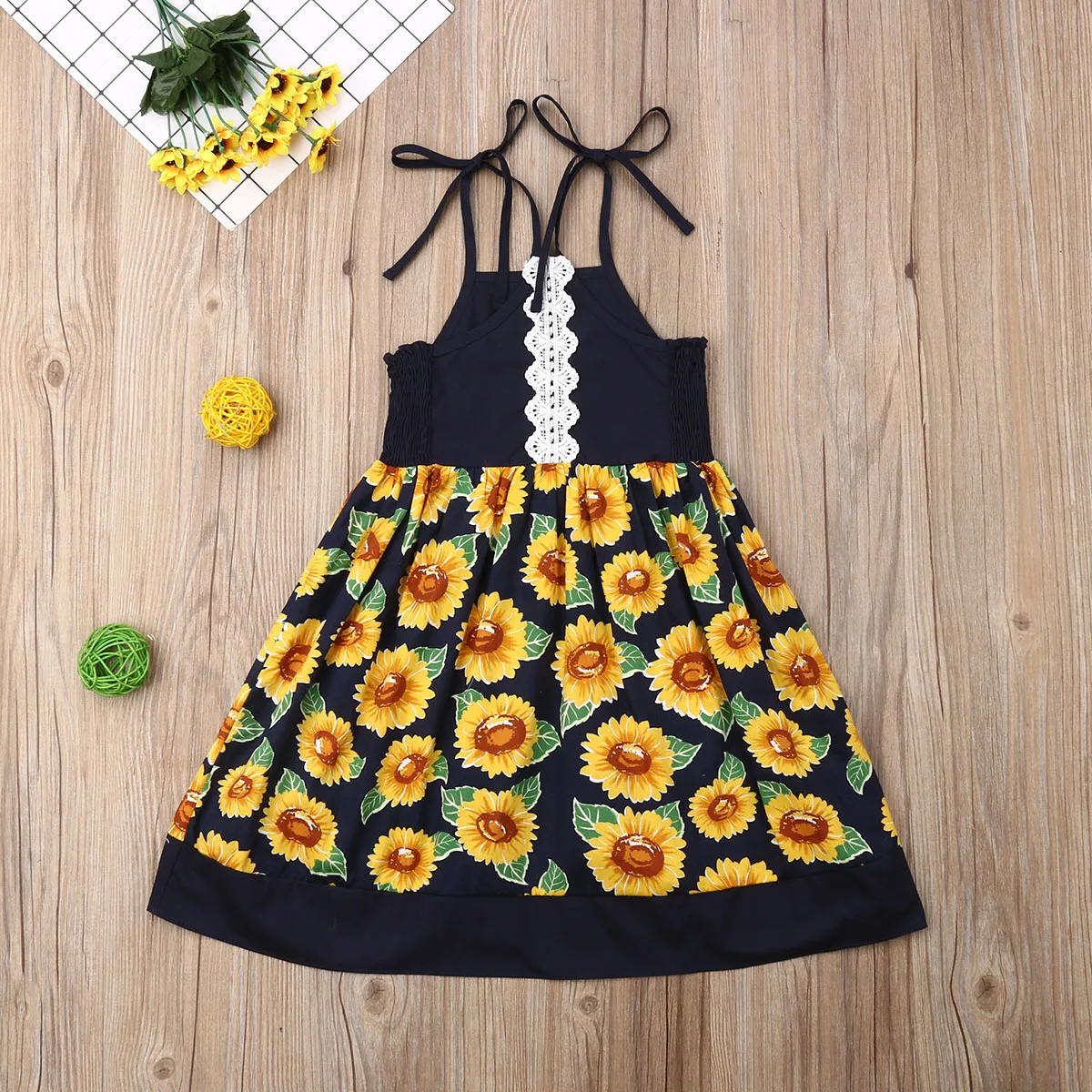 Модные летние повседневные платья для маленьких девочек принцессы с принтом