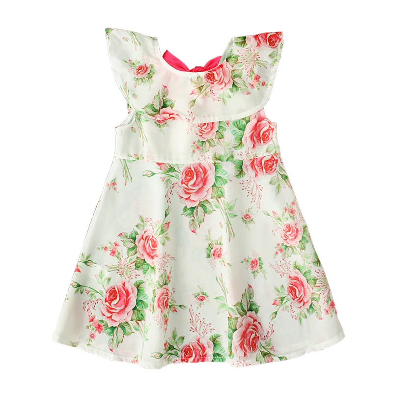 Baby Girls Clothes Floral Printed Cotton Children Toddler Dress Summer 2019 Casual Princess Kids Party Style | Детская одежда и