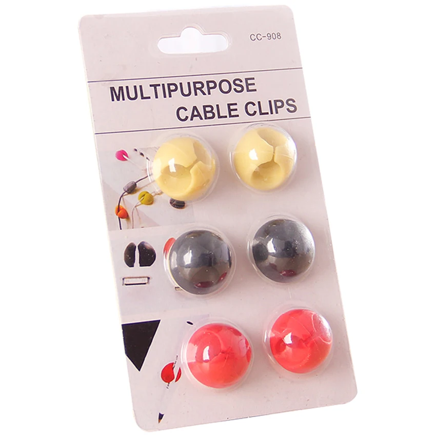 6pcs/lot Self-adhesive Desktop Wire Organizer Clip Cable Storage Winder Earphone USB Plug Drop Line Fixer Management Buckle |