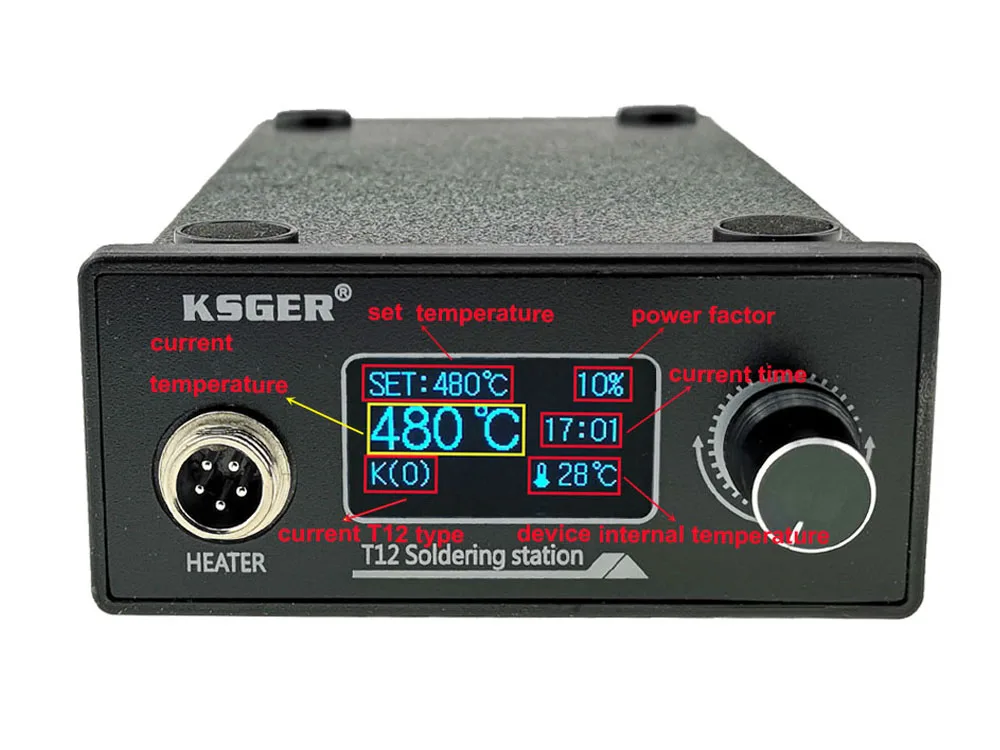 KSGER STM32 OLED V2.1S T12 паяльная станция DIY наборы цифровой контроллер температуры электронные сварочные паяльники