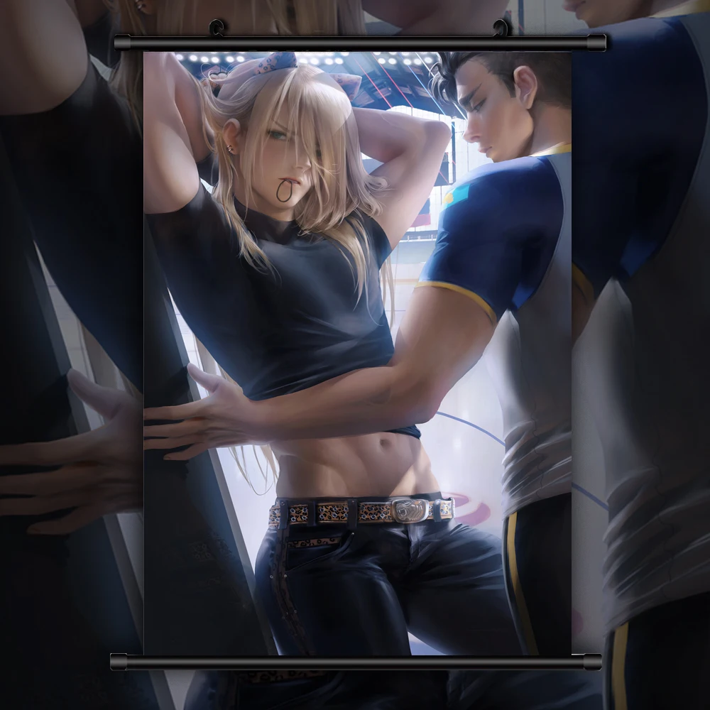 Yuri On Ice Plisetsky Аниме Манга настенный постер свиток|Рисование и каллиграфия| |