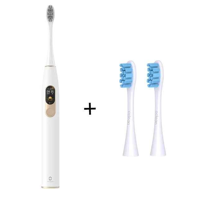 X Add P1S3 Xiaomi Mijia Oclean X Smart Sonic Electric Toothbrush Color Touch Screen / Whitening / Gum Care Two brush heads for free - Цвет: X Add P1S3