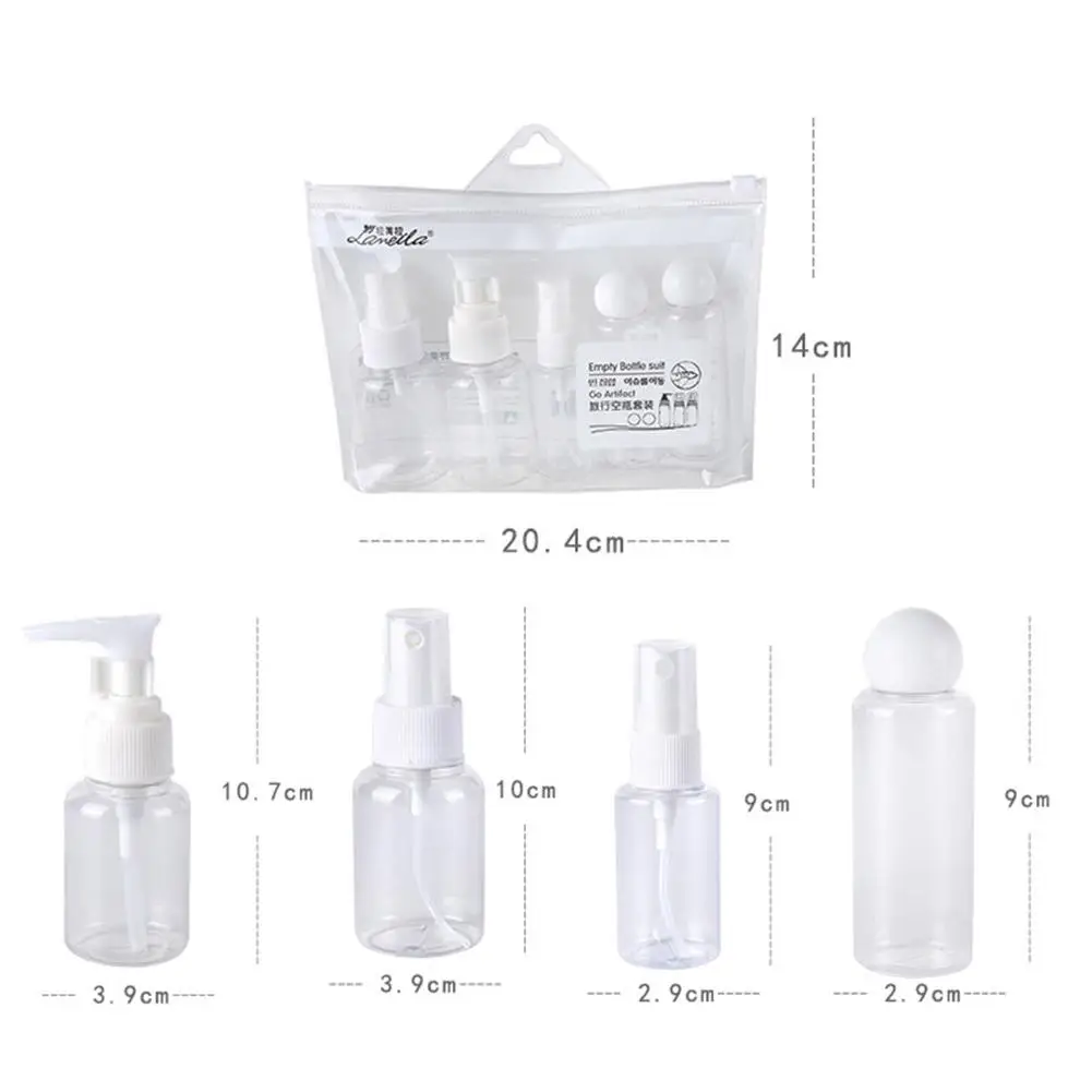 Яркий гламурный 5 шт./компл. Профессиональный портативный прозрачный путешествия