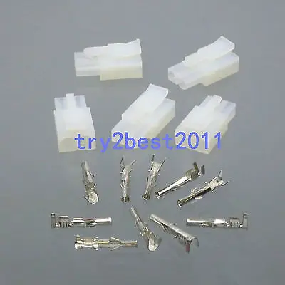 

R/C 7.2v TAMIYA Battery Large Male & Female Connectors Plug 5 Sets