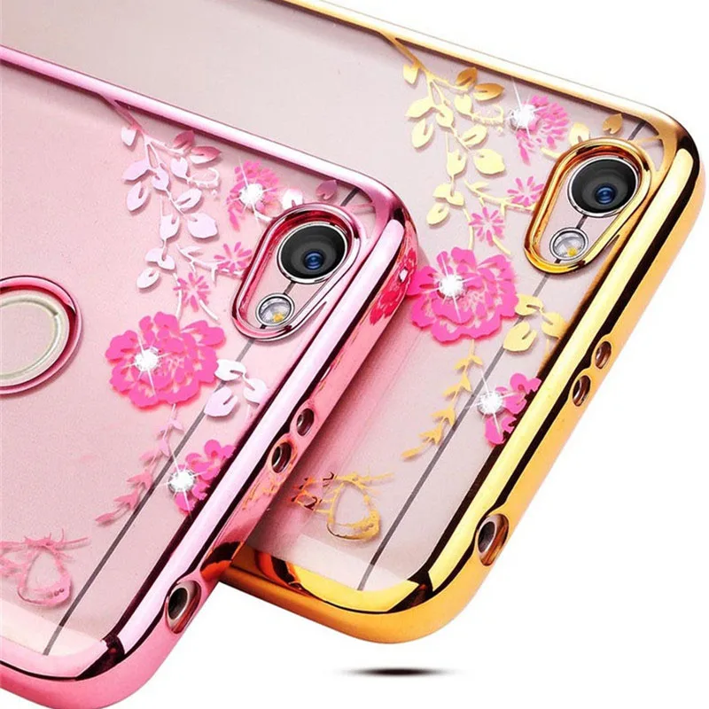 Cyato Case For Xiaomi redmi Note 5A Pro Glitter TPU Soft Silicone Back Cover Redmi Prime 5.5flower shell | Мобильные телефоны и
