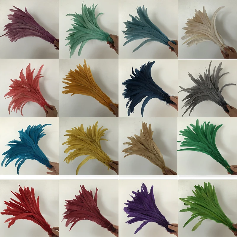 

50pcs/lot Wedding Party Handmade DIY Rooster Tail Chicken Feather Happy Birthday Decorations Supplies 35-40cm (14-16 inches)