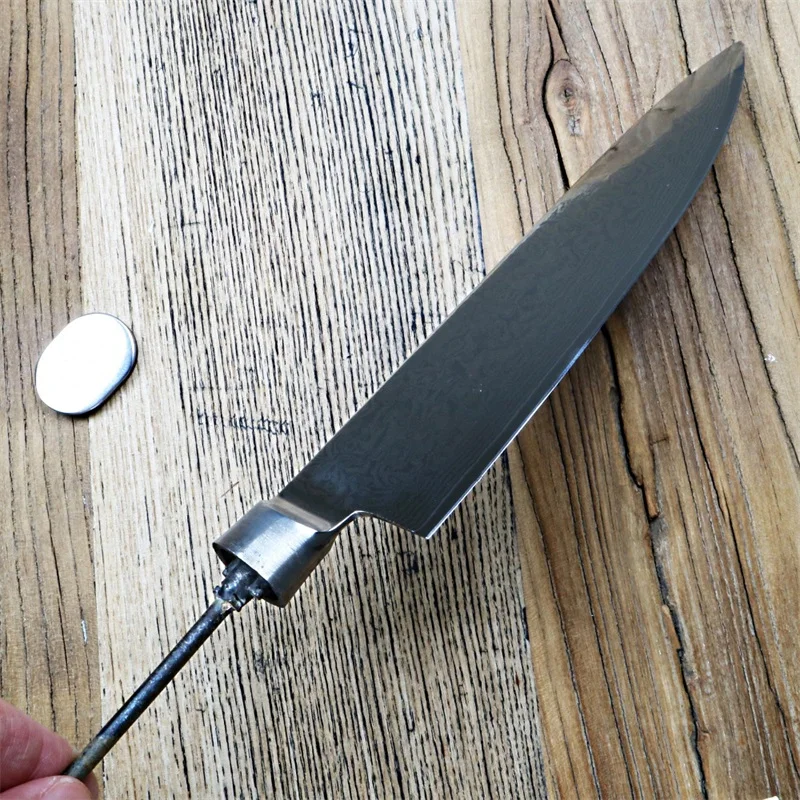 Шеф-нож Grandsharp из дамасской стали чистый лезвие 67 слоев японская Дамасская сталь