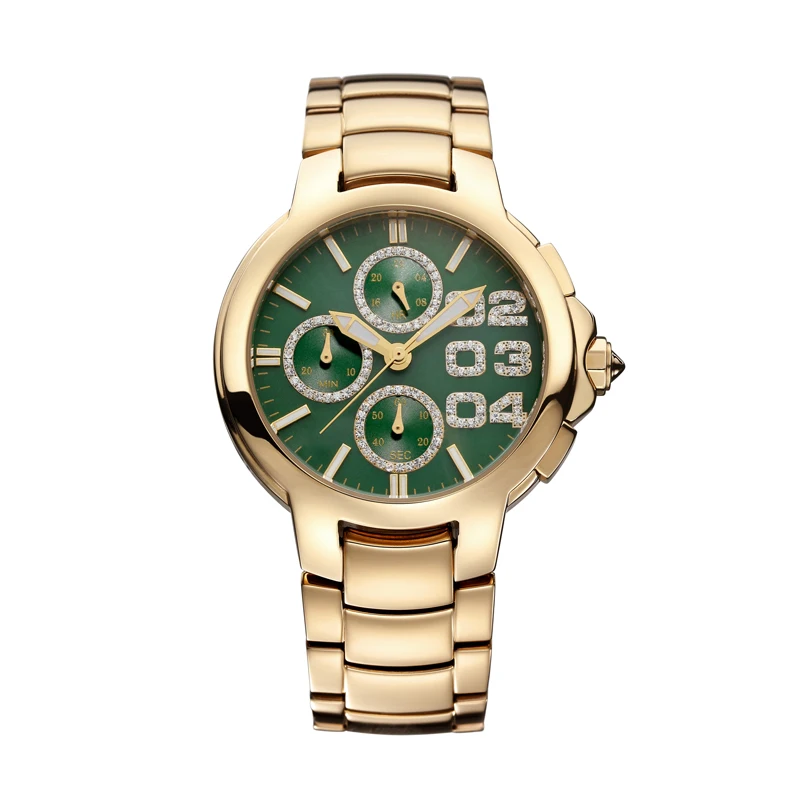 Три Набора Работы Из Нержавеющей Стали Водонепроницаемый Кварцевые часы Женщины