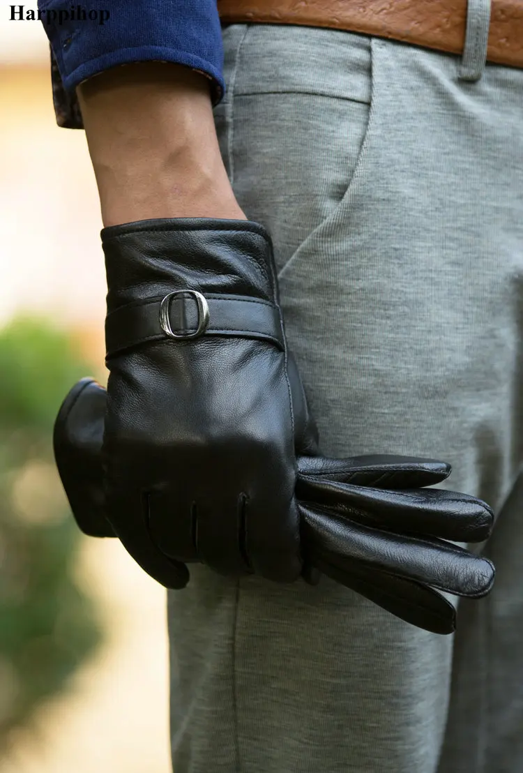 Женские утепленные перчатки из натуральной овечьей кожи на осень и зиму |