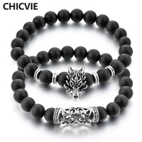 chicvie animal custom distance wolf bracelets bangles charms for women men jewelry making luxury brand bracelets sbr180078