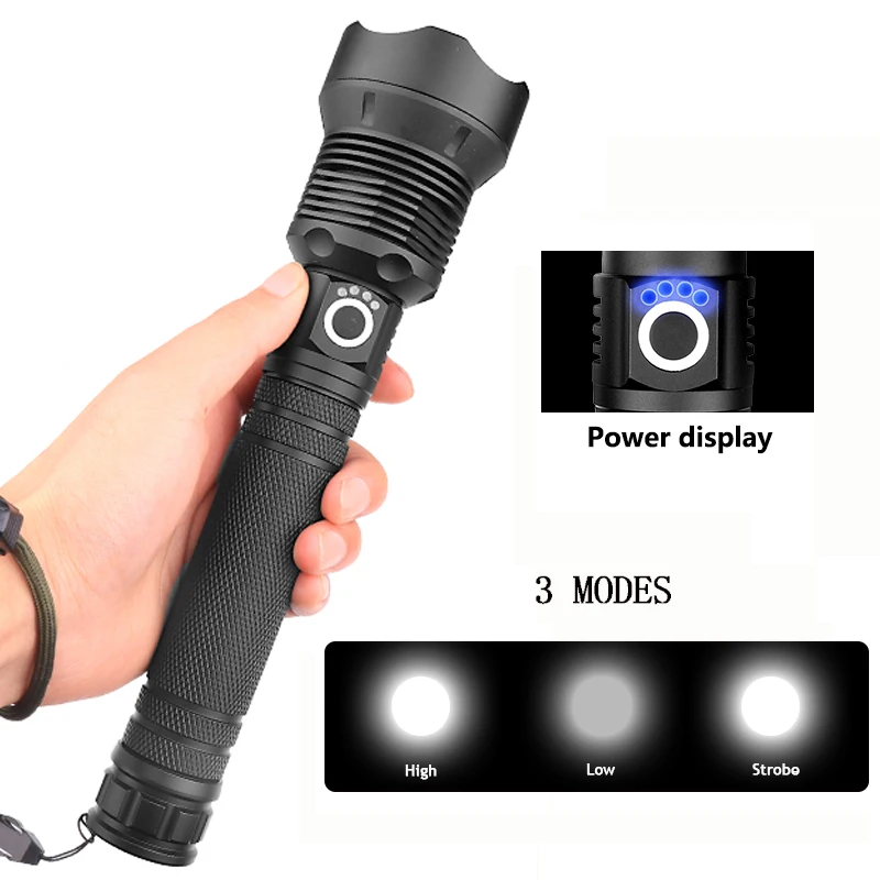 Yunmai 1282 & 1287 CREE XHP70.2 XHP50 мощный фонарик Фонарь для использования 18650 26650 аккумулятор