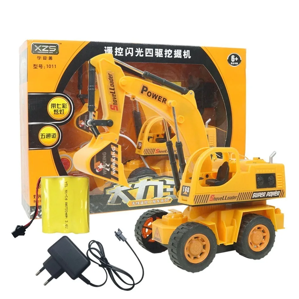 Remote Control Excavating Machinery Motor-driven Engineer Vehicle Childrenwithout original box controlled machine wltoys | Игрушки и