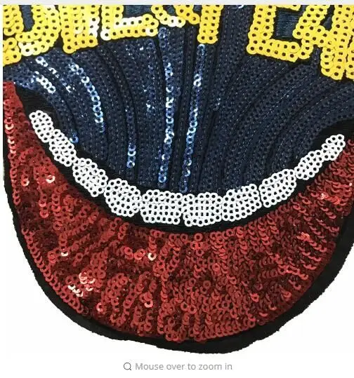 DZLarge Lips Patch for Clothes Fashion Paillettes Applique Sew/Iron on Embroidery Sequined Patches DIY Decoration Sticke | Дом и сад