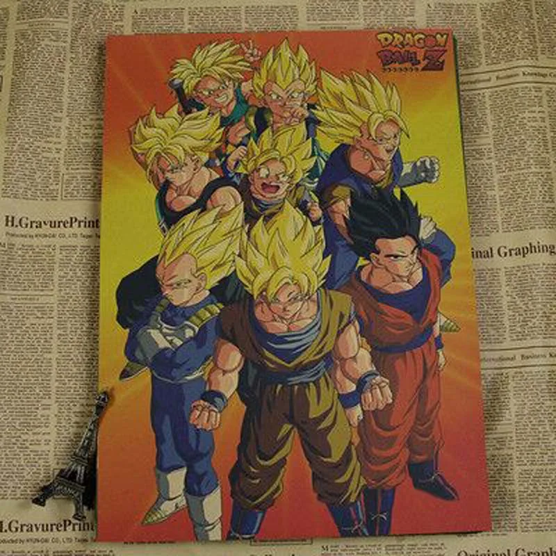 Винтажный Ретро-постер к фильму постер dragon ball аниме постер настенный арт гостиная крафт-бумага наклейки на стену плакаты и принты - Цвет: 010