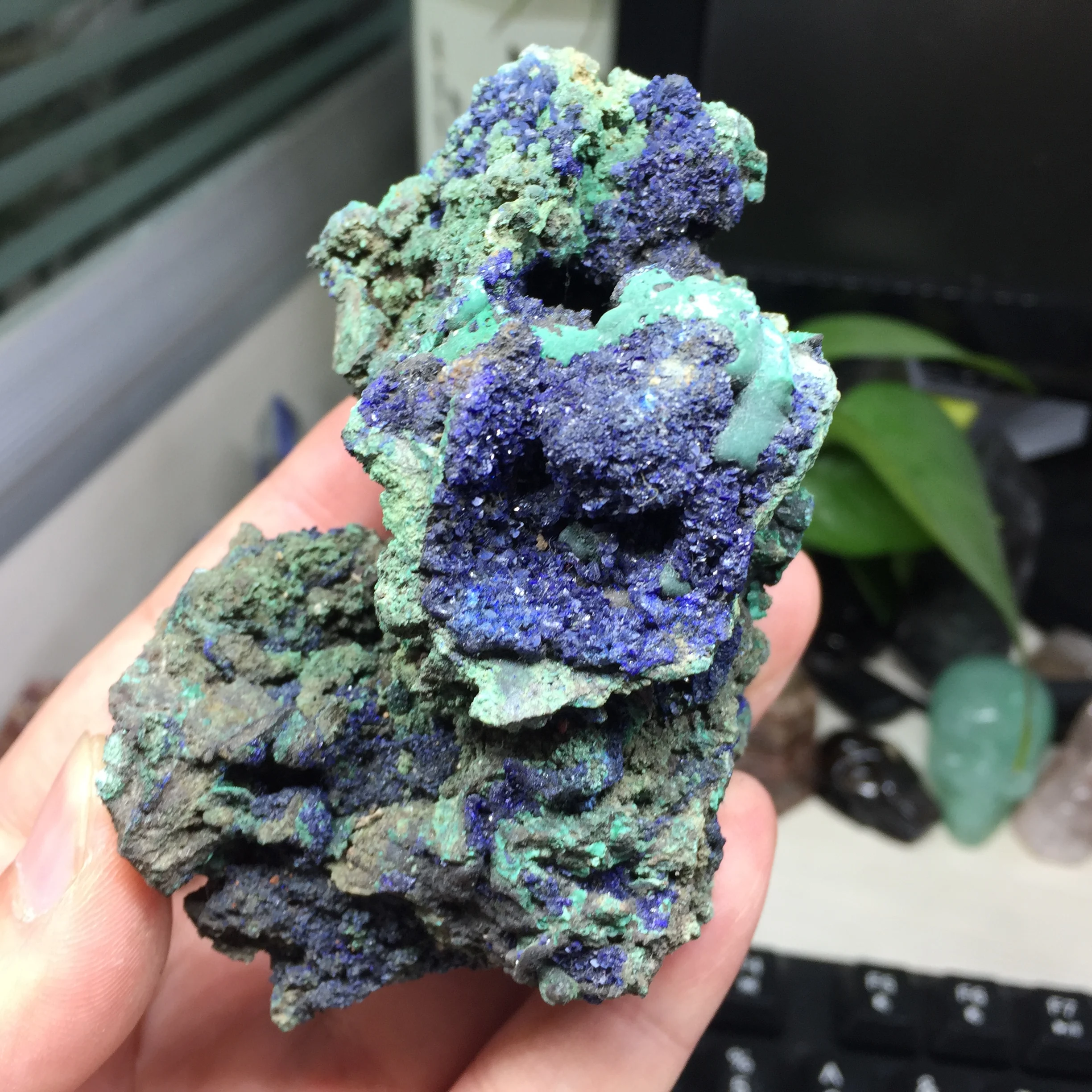 246 г натуральный чессилитовый материал образец Azurite Geode Bule и зеленый Целебный