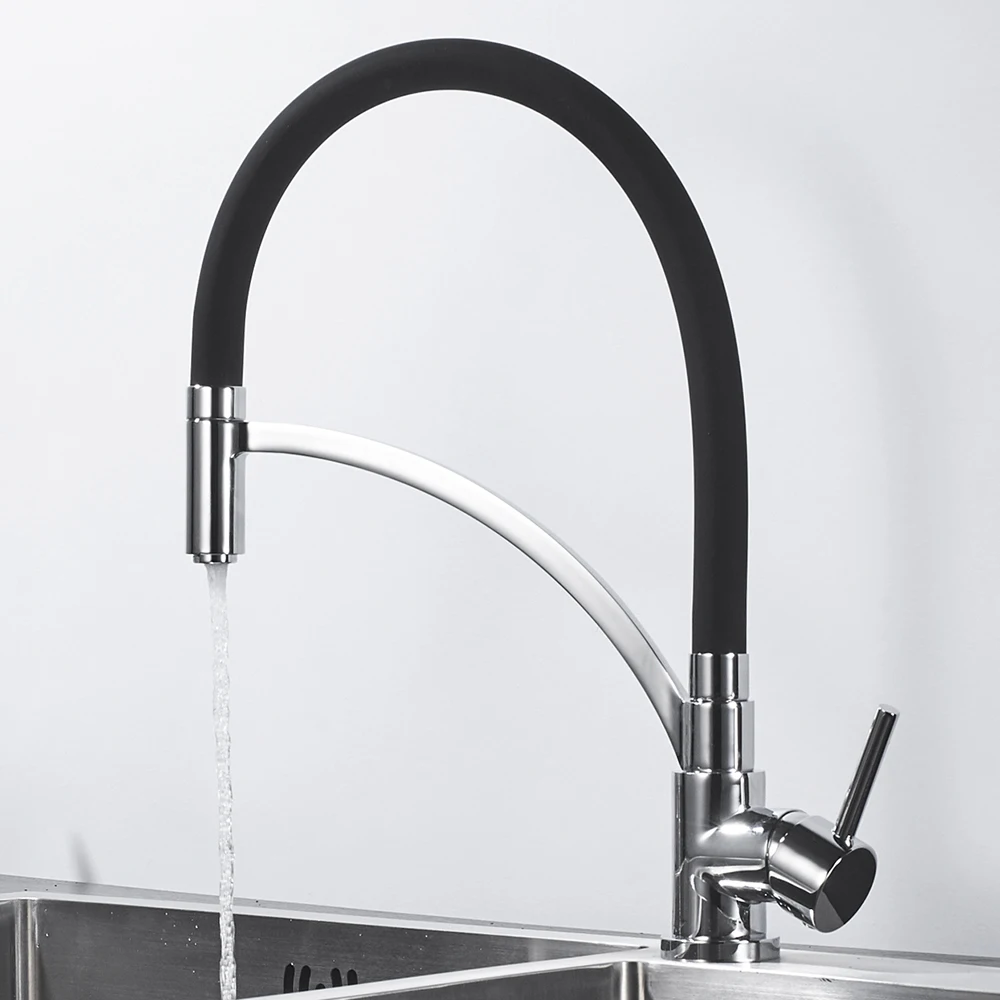 Смесители для кухни с резиновым дизайном хромированный смеситель кран одной