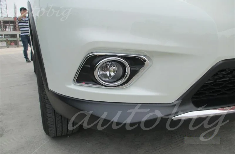 Хромированный передние противотуманные фары крышка Накладка для Nissan X-Trail космического аппарата изгой, T32 хромированная отделка автомобиля аксессуар для противотуманных фар