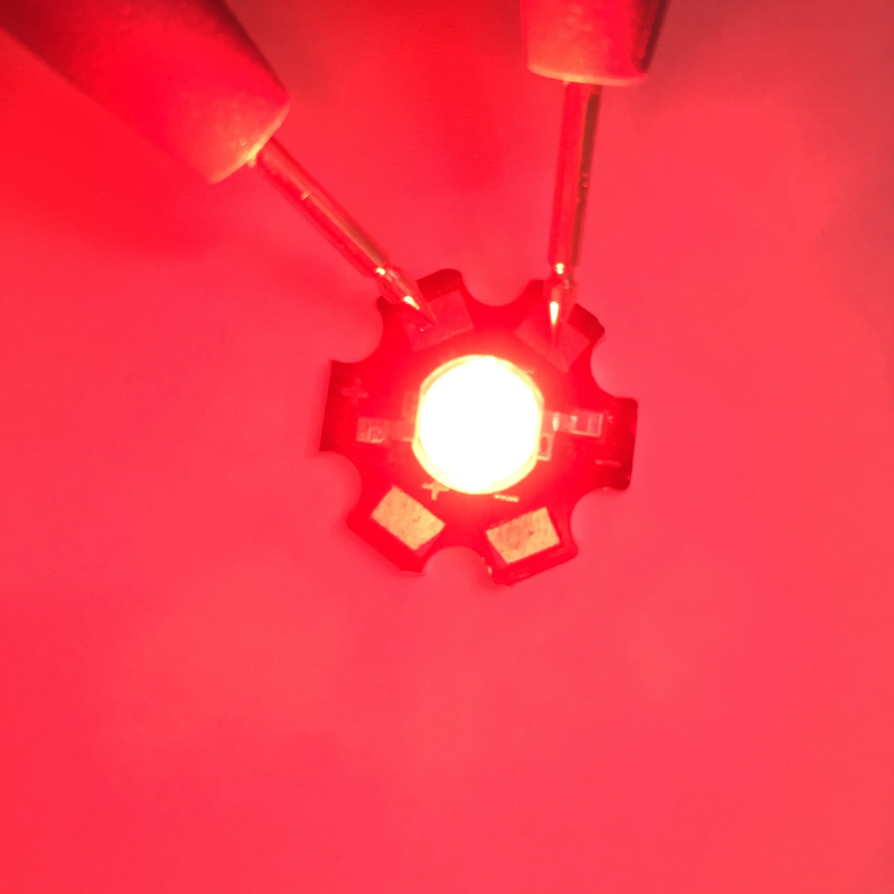 Grow Light Red 5 шт. 1 Вт Светодиодный диоды PCB Звезда База белый красный желтый полный спектр RGB УФ Высокая бусины силы лампа металлическая пластина радиатор алюминий DIY - Цвет: Grow Light Red