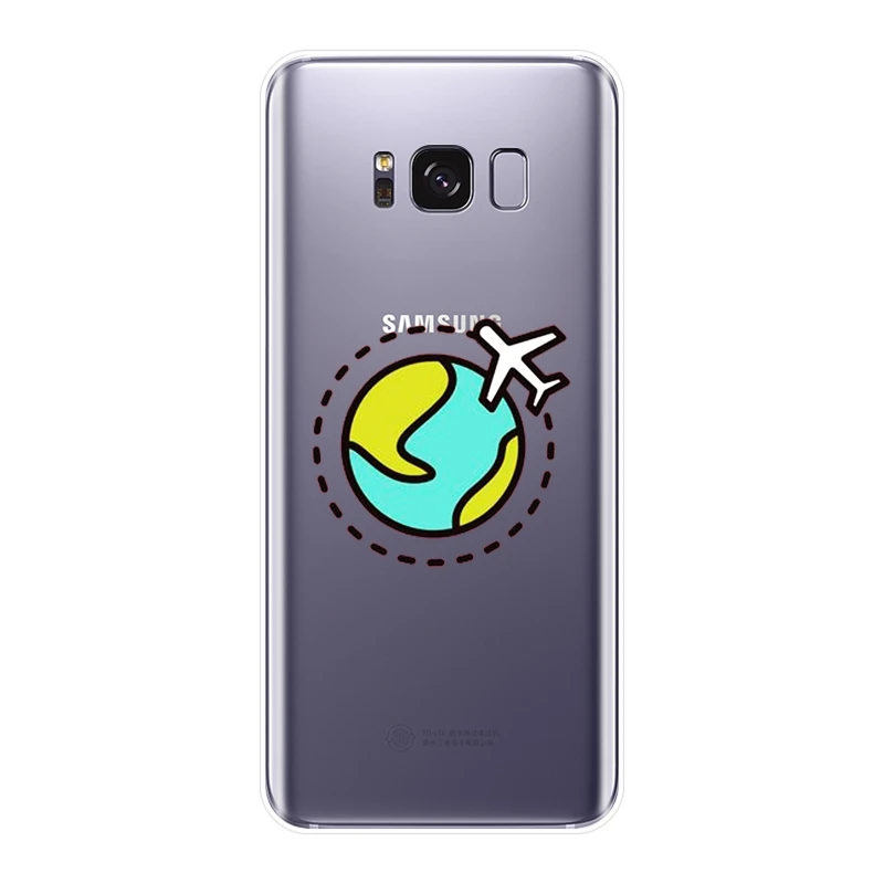 Задняя крышка для Samsung Galaxy S5 S6 S7 Edge S8 S9 Plus силиконовый мягкий чехол телефона с