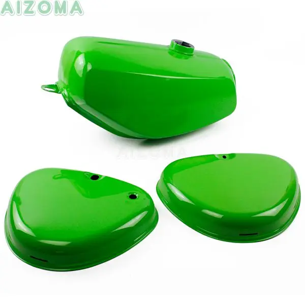 Light Green Синий мотоциклетные ретро пользовательские в форме банана газойль w/2 шт. боковую крышку Стальной Топливный Бак Комплект для симсон S50 S51 S70(191972 - Цвет: Light Green