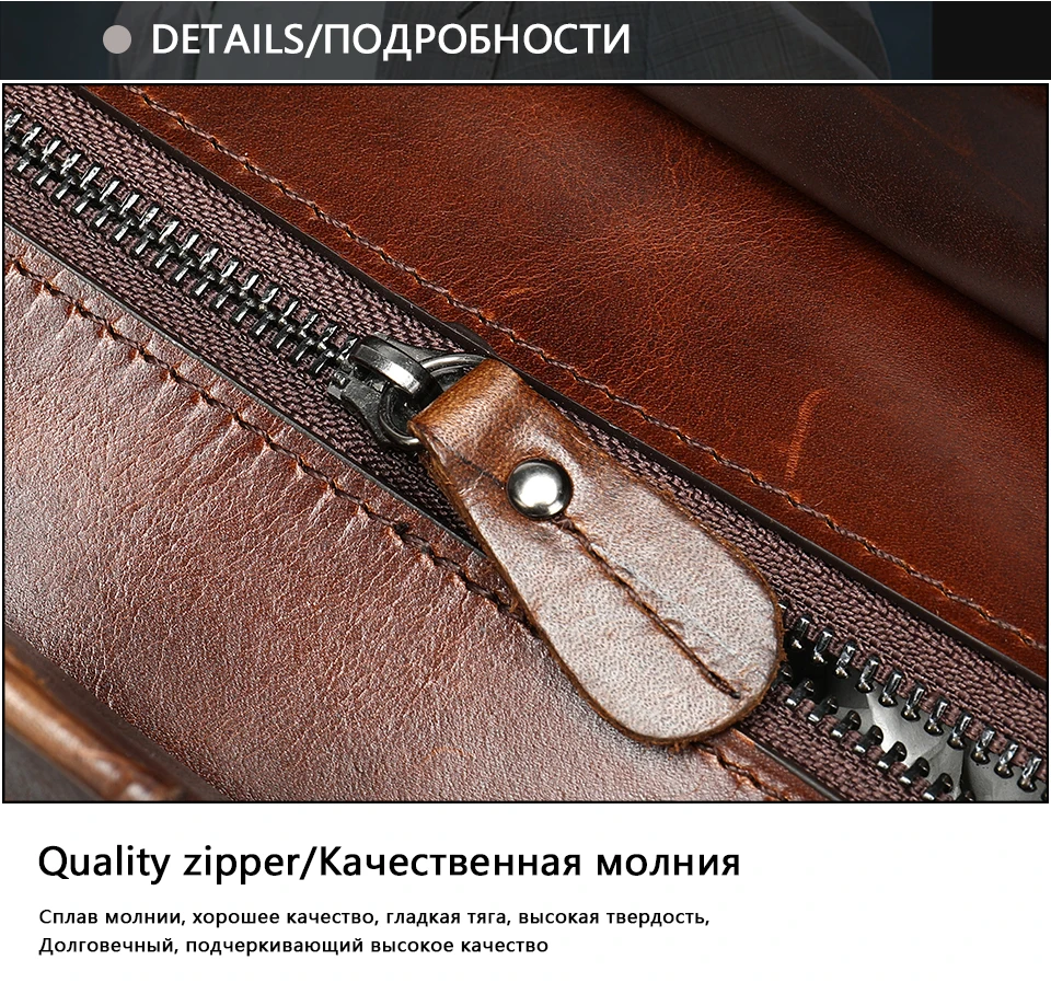 WESTAL men's travel bag leather duffle bag men'genuine leather laptop/weekend bag for men leather travel bags hand luggage 8566