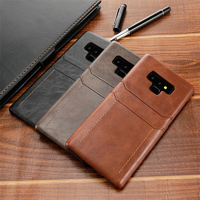 Luxury Card Holder Leather Wallet Phone Case for Samsung Galaxy S10 S9 S8 Note 10 9 8 plus Shockproof Slim Hard Back Cover Coque |