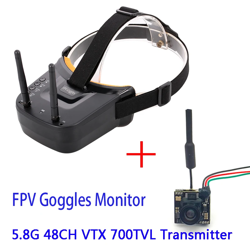 5,8G 40CH двойные антенны FPV очки монитор видео очки гарнитура HD для гонок Дрон с 5,8G 200mw Видео передатчик камера