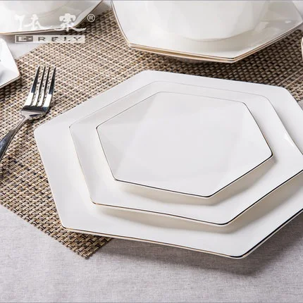 Tangshan Высококачественная костяная китайская посуда китайские блюда креативная