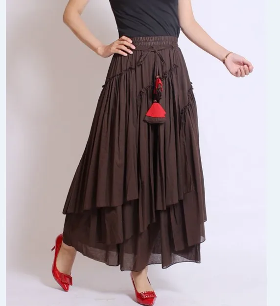 Faldas largas mujer bohemia женские длинные юбки черные тонкие spodniczka jupe longue boheme saias femininas elegante