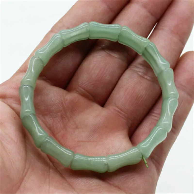 Китайский Красивый зеленый регулируемый браслет ручной работы из жадеита