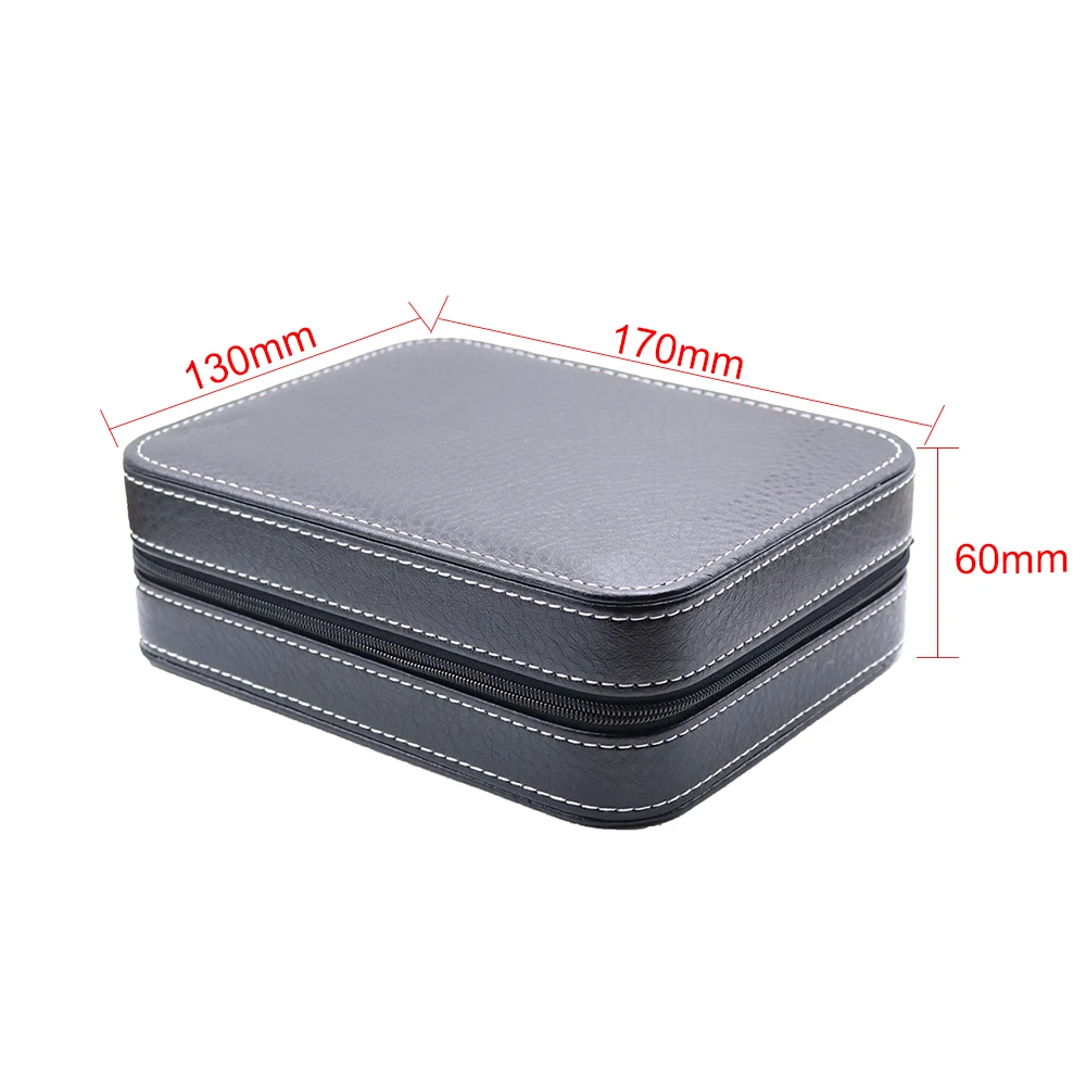 Коробка для хранения наручных часов CARLYWET Portable 4 Grids Luxury PU Leather Showing Display Wrist Watch Collector Storage Box Case Holder Tray For Rolex Omega.