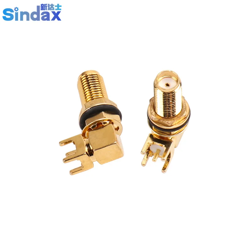 Sindax SMA женский гайка Перемычка PCB правый угол Тип разъема: штепсельная розетка