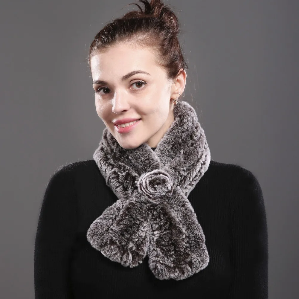 2021 Новый стиль натуральным шарф из меха кролика Рекс женская мода шапка с кремким