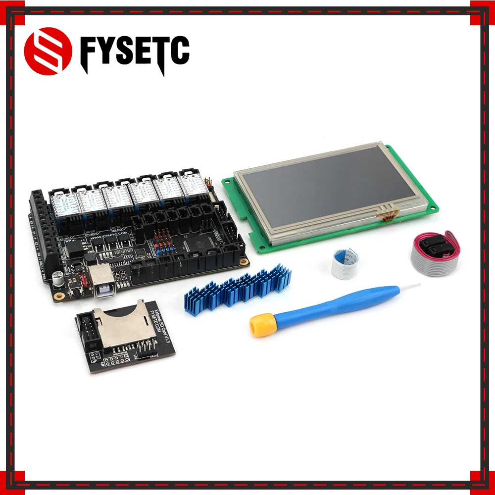 Материнская плата все-в-одном FYSETC F6 V1.3 + сенсорный экран 4 3 дюйма 6 шт. TMC2100/TMC2208 /TMC2130