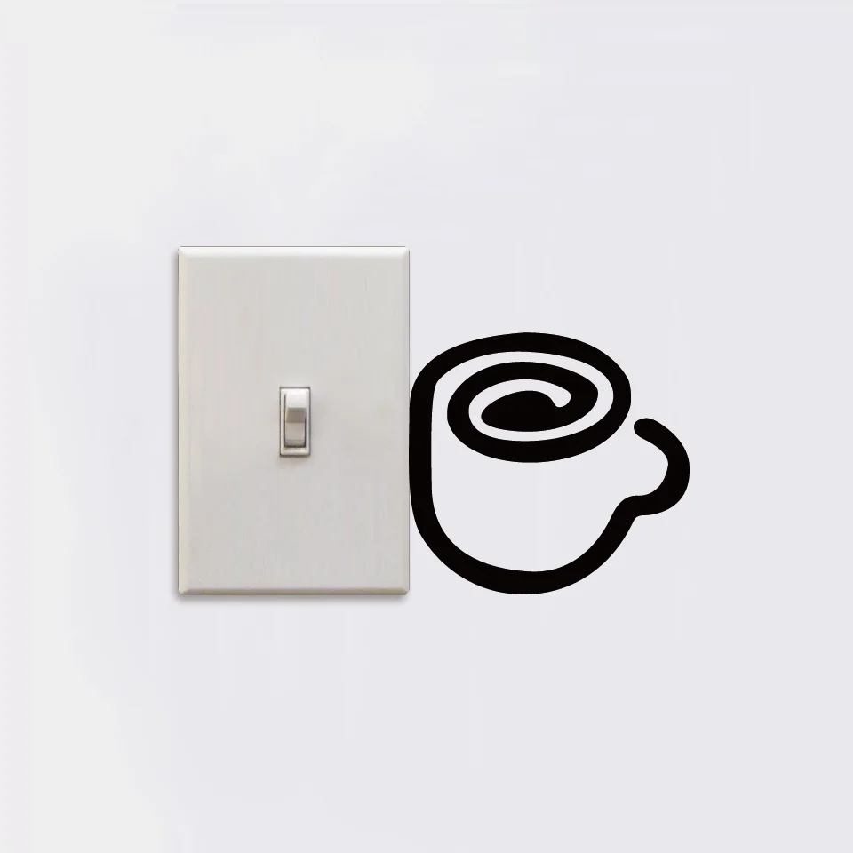 Кг-164 милый переключатель чашки стикер Творческий мультфильм Кубок виниловая