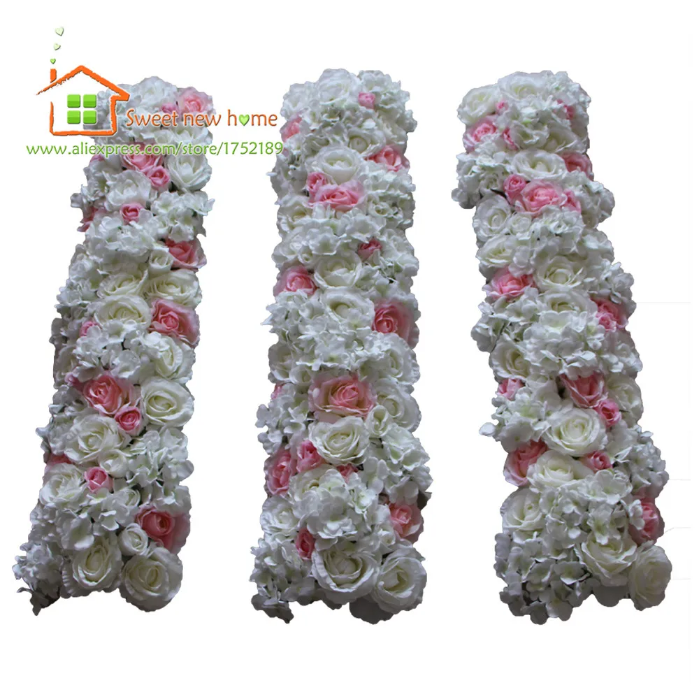 3D искусственный цветок бегун белая розовая роза гортензия Глициния Свадьба