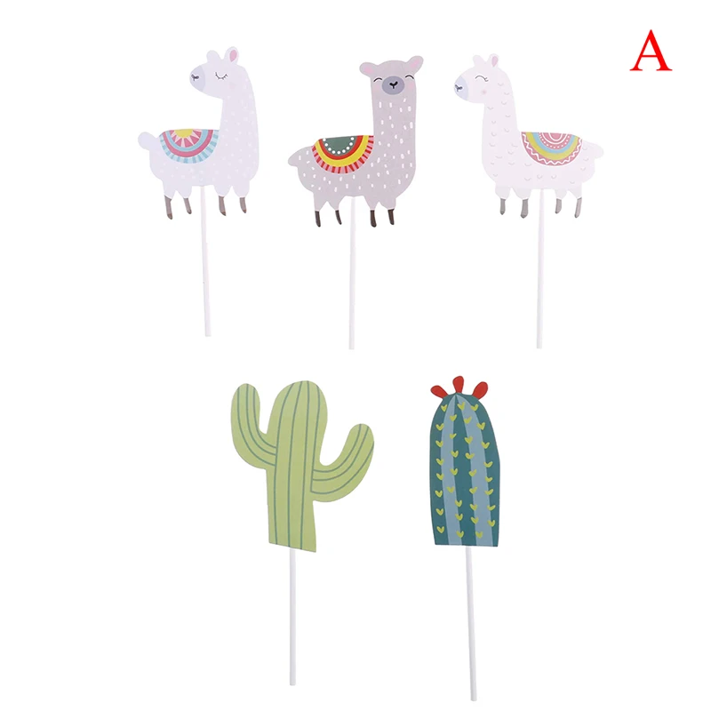 5 шт./лот Альпака кактус торт Топпер украшения партии мультфильм милый День