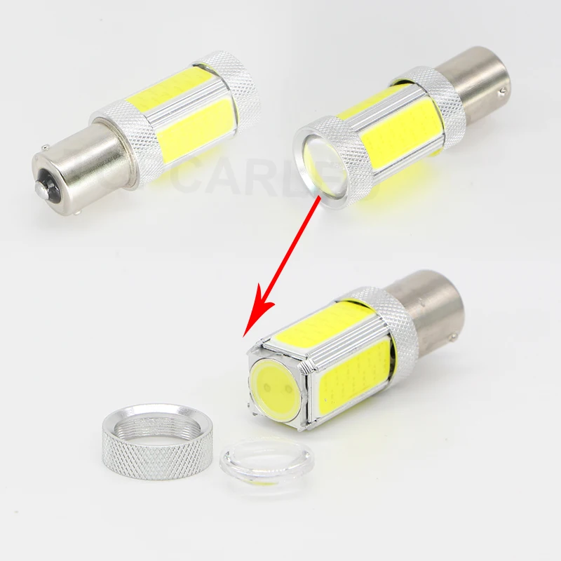 1 шт. 1156 BA15S P21W светодиодный 5 COB высокое Мощность дневные ходовые огни 12 V Белый