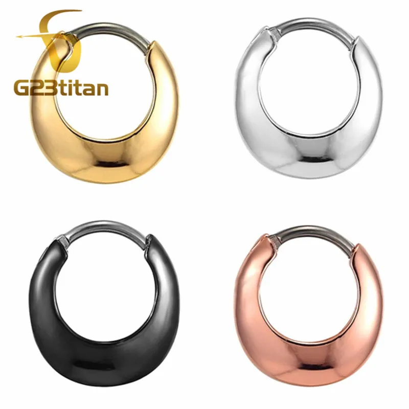 G23titan пирсинг носа кольца 16 г титановый полюс нос кольцо клип красивые перегородки клипсы уха Daith серьги для носа Nariz ювелирные изделия для тела