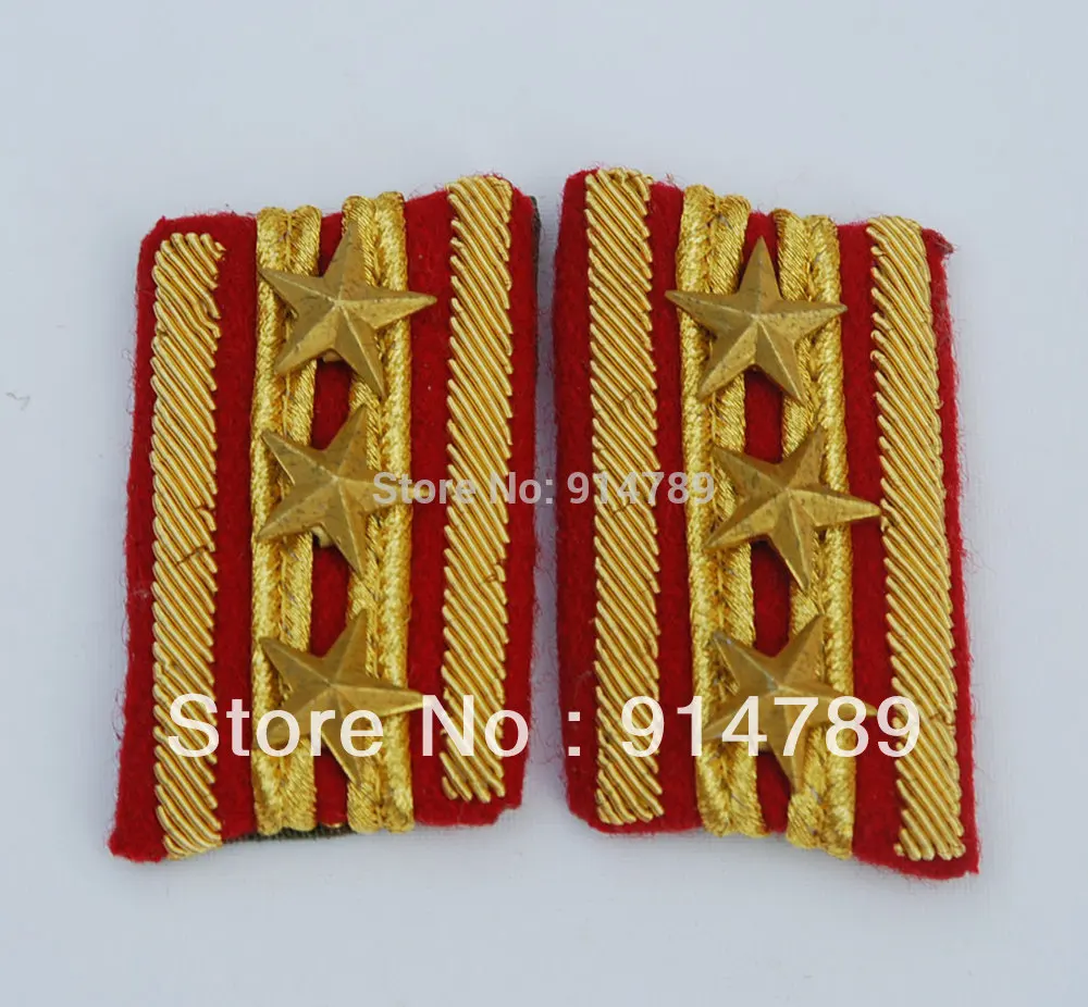 

WWII JAPANESE ARMY COLONEL BULLION COLLAR BADGE-33097