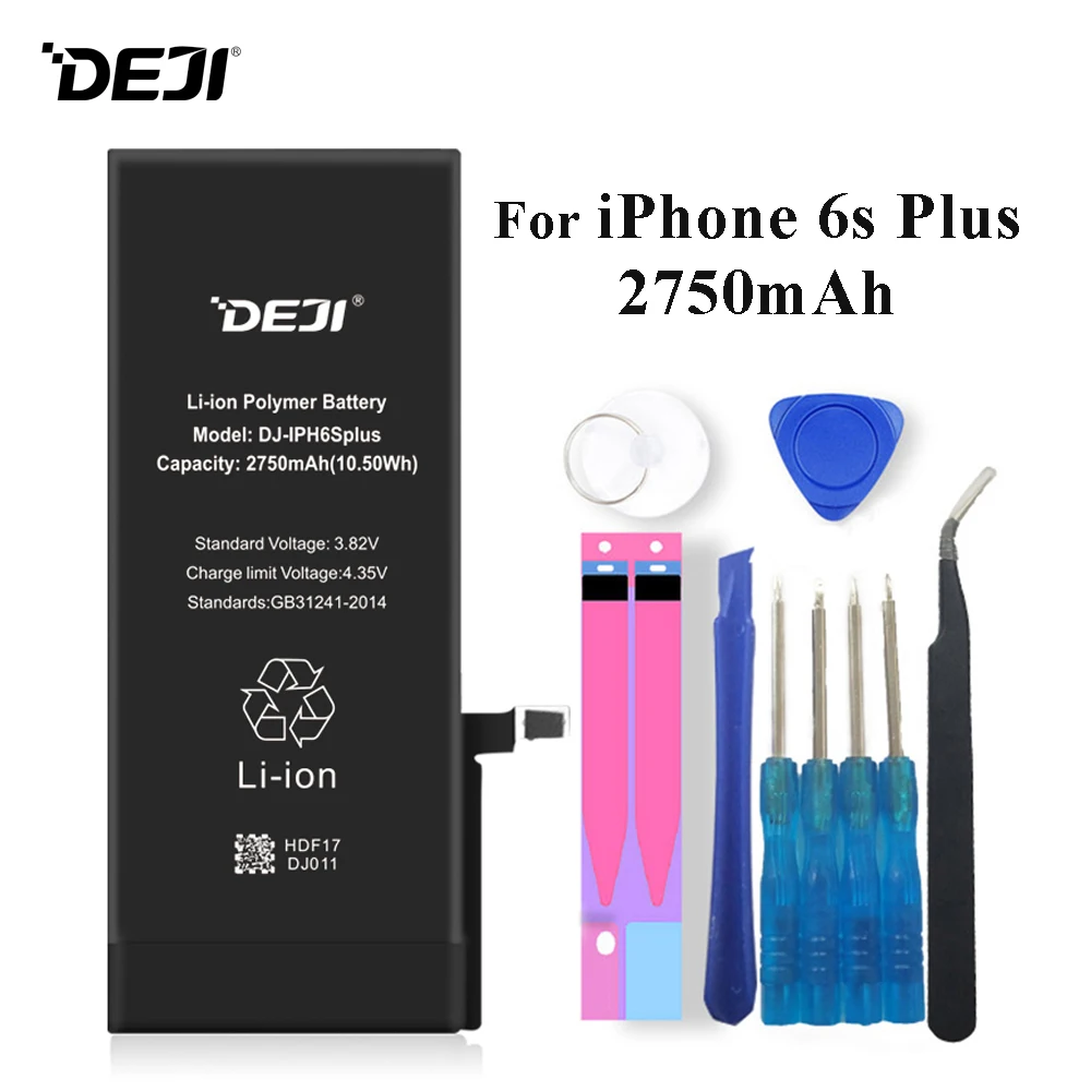 Батарея Deji для iPhone 6s Plus 6splus 6sP Apple iPhone6s литий-полимерная батарея 2750 мАч +