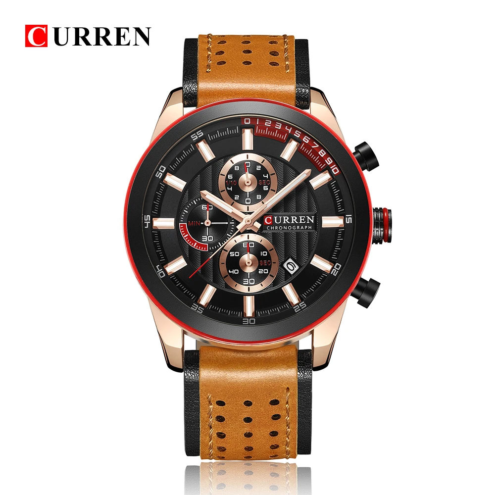 Мужские часы Reloj Curren Hombre Модные Военные Спортивные для мужчин кварцевые наручные