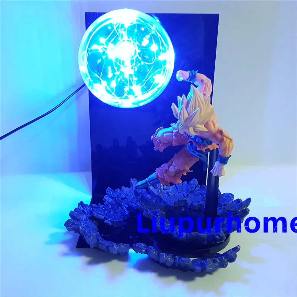 Dragon Ball Z Son Goku Super Saiyan 2 аниме Lampara светодиодный настольная лампа ночные светильники Ligting Фигурки игрушки украшения комнаты лампы
