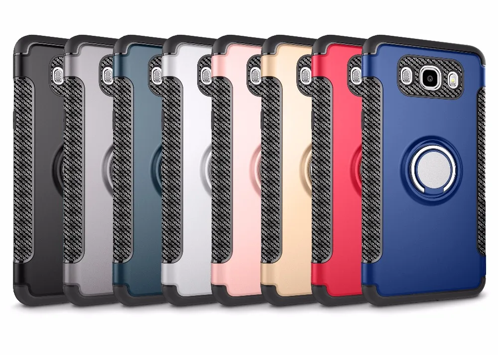 Coque для samsung Galaxy J3 J330 J5 J530 J7 J730 J3 J5 J7 жесткий Гибридный Пластиковый Чехол комбинированный Броня с магнитным кольцом крышка