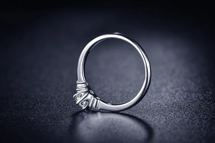 ZOCAI 3 камень, алмаз обручальное кольцо 0,28 ct F-G/SI сертифицированный бриллиант обручальное кольцо 18 K из белого золота с бриллиантами кольцо W06054