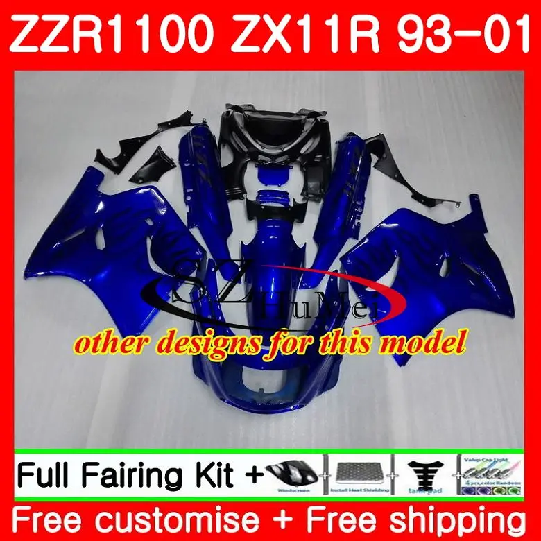 Корпус для KAWASAKI NINJA ZZR1100 ZX 11R ZX-11R ZX11 серебристо-черный 11SH3 ZX11R 93 94 95 96 97 98 99 00 01 1993 2001