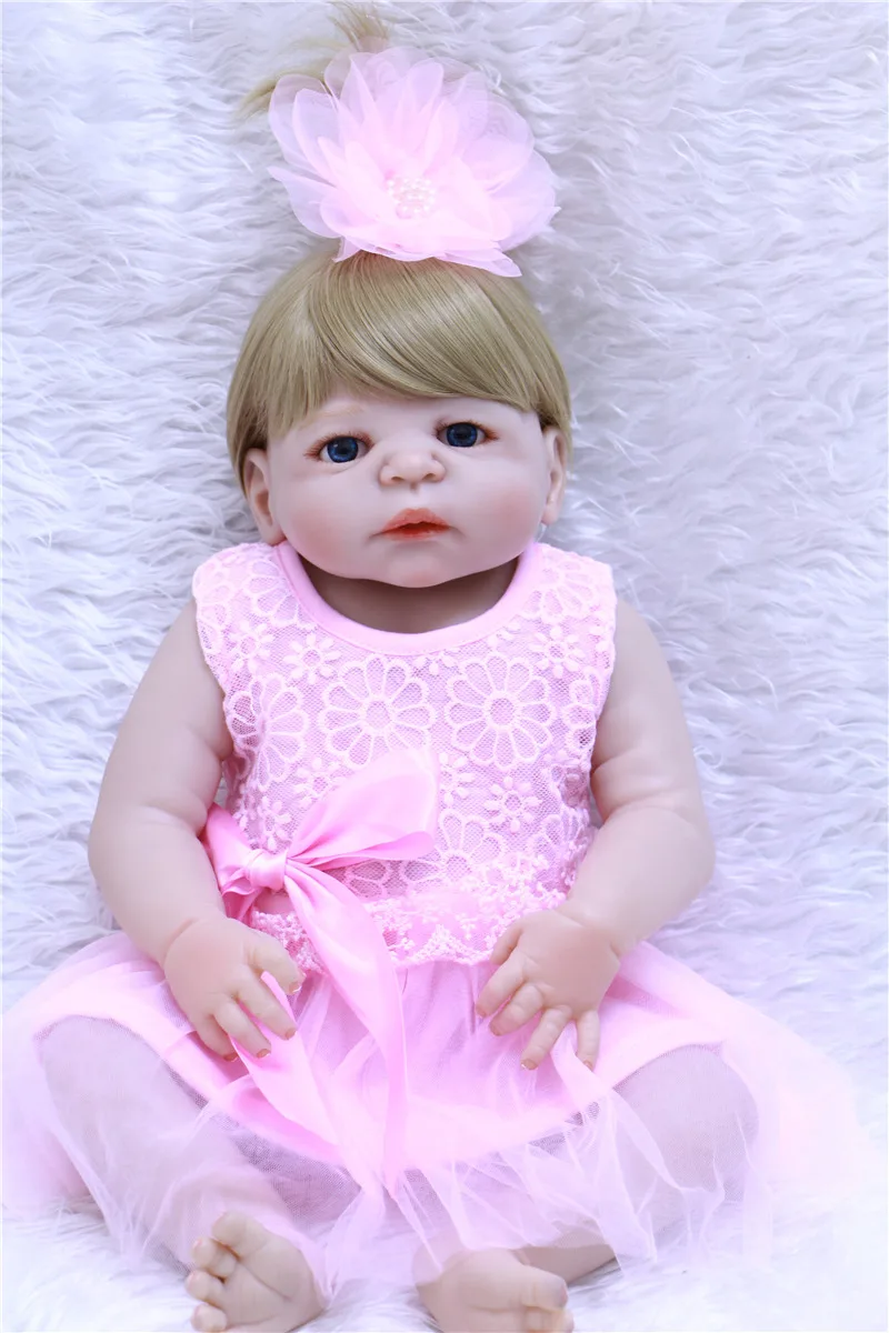 

Реалистичная кукла 55 см, полностью силиконовая кукла Новорожденные, подарок для девочек ручной работы, игрушки для детей, мягкие куклы 22 дюй...