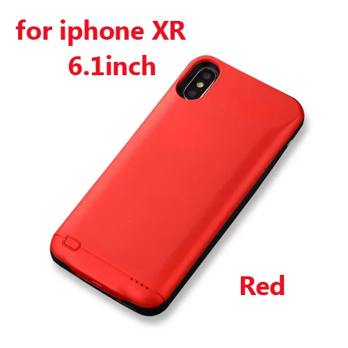 Red for XR 4000 мАч зарядное устройство чехол для iPhone X XS power Case Внешнее зарядное устройство для iPhone XR XS Max 5000 мАч чехол для телефона зарядное устройство - Цвет: Red for XR