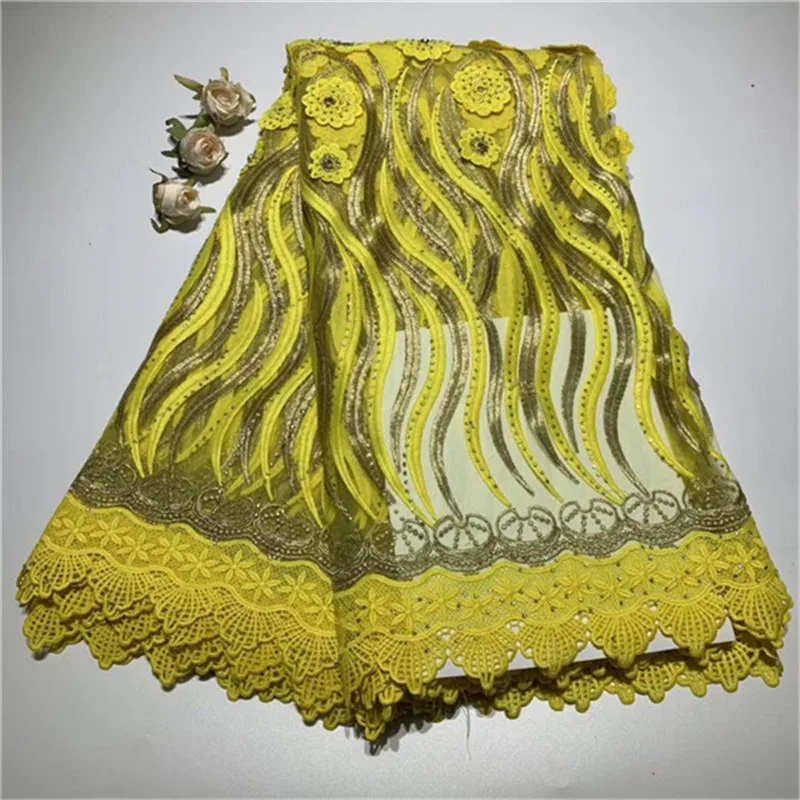 Новый дизайн 2019 года кружевная ткань трения Высококачественная гипюровая синего