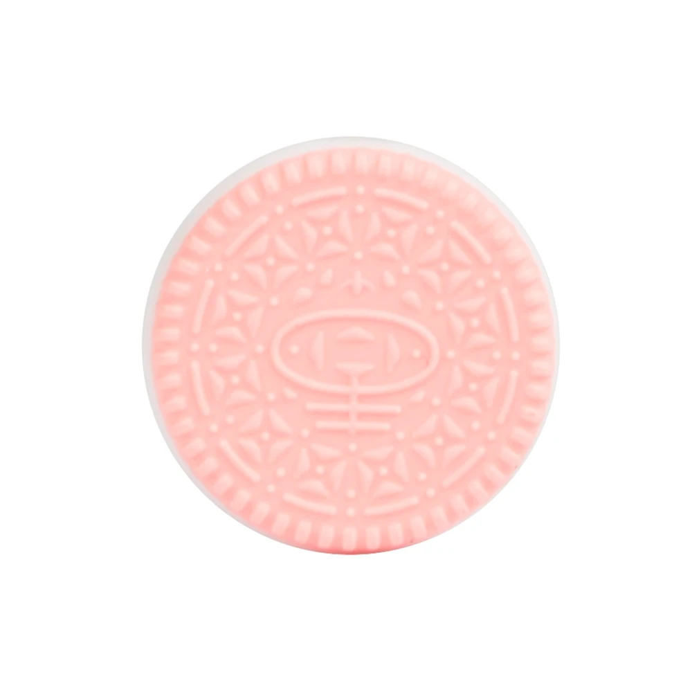biscuit-rose quartz 10 шт./партия, Силиконовые Прорезыватели для зубов в форме животных, аксессуары для пустышки в форме животных, DIY, свободные бусины-прорезыватели, ожерелье - Цвет: biscuit-rose quartz